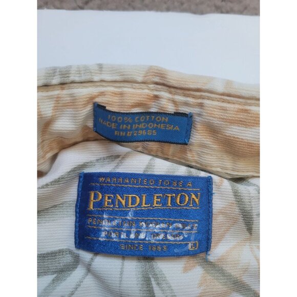 Pendeleton Short Sleeve Collared Button Down Tropical Shirt Size L Vacation - Picture 2 of 7